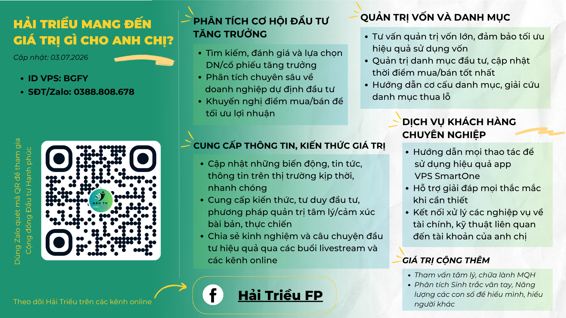 Hải Triều mang đến giá trị gì cho anh chị?